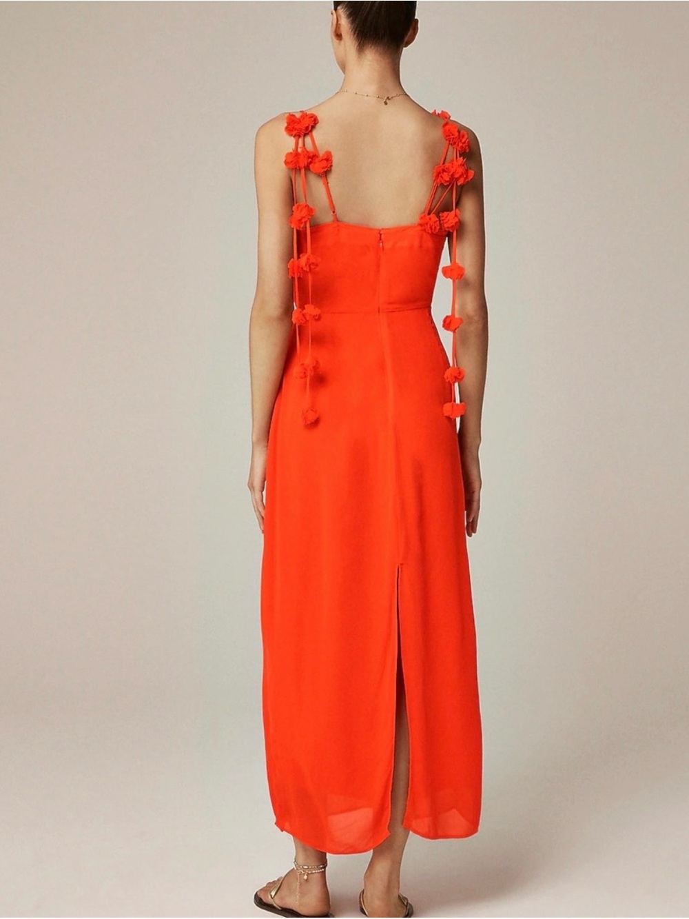 J. Crew Collection rosette-strap sheath dress in chiffon - Picture 3 of 11